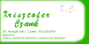 krisztofer czank business card